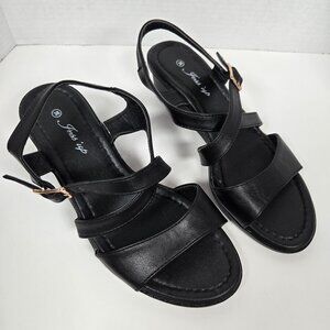 Jess 'Up Woman's Black Sandals Size 38